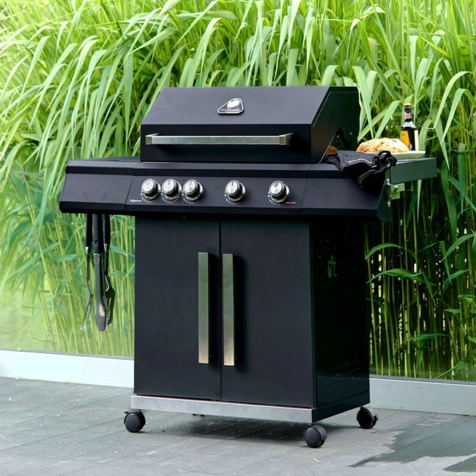 Grillstream Stealth 4 Burner Gas and Charcoal BBQ with Side Burner