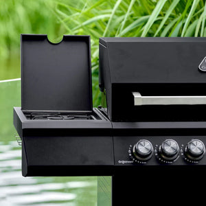 Grillstream Stealth 4 Burner Gas and Charcoal BBQ with Side Burner